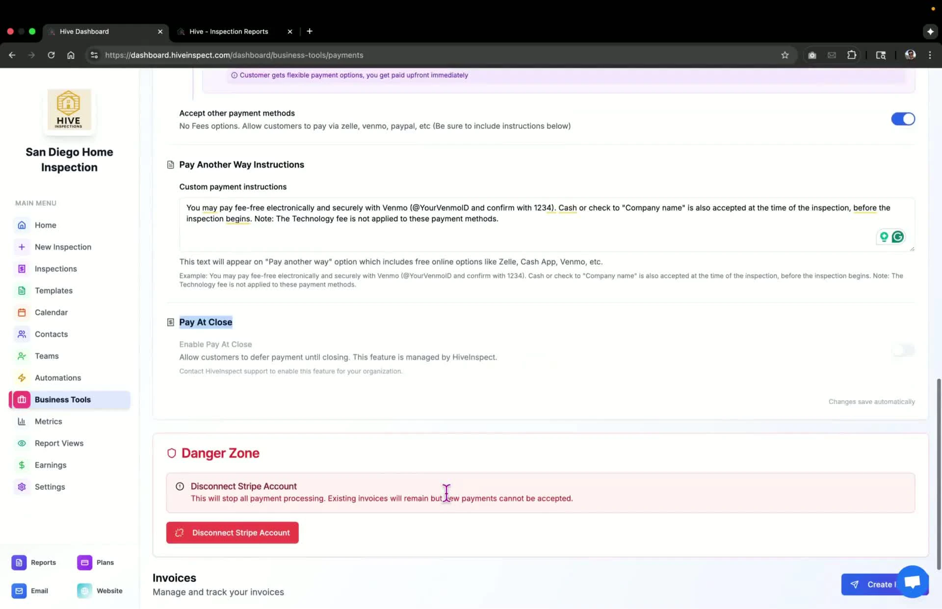 Creating custom invoices