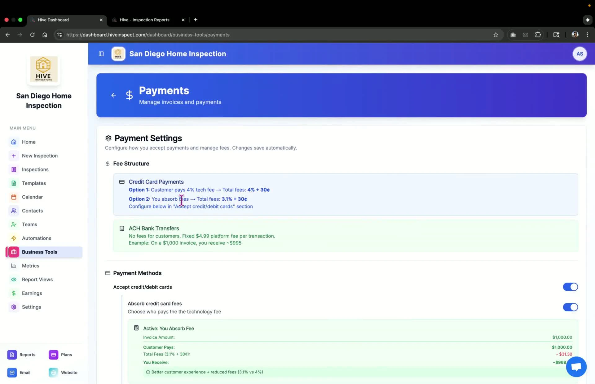 Enabling credit and debit card payments