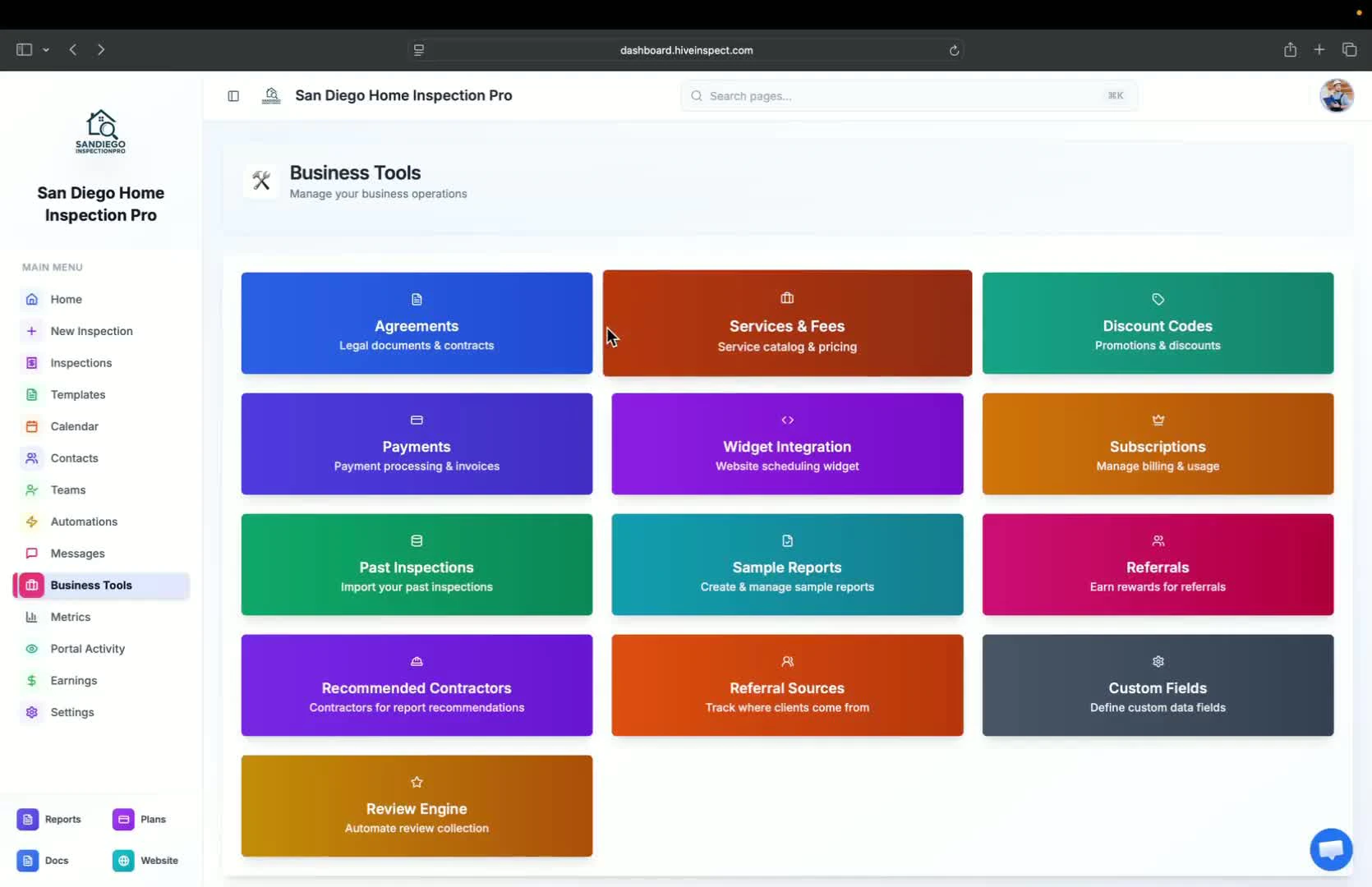 Accessing service setup
