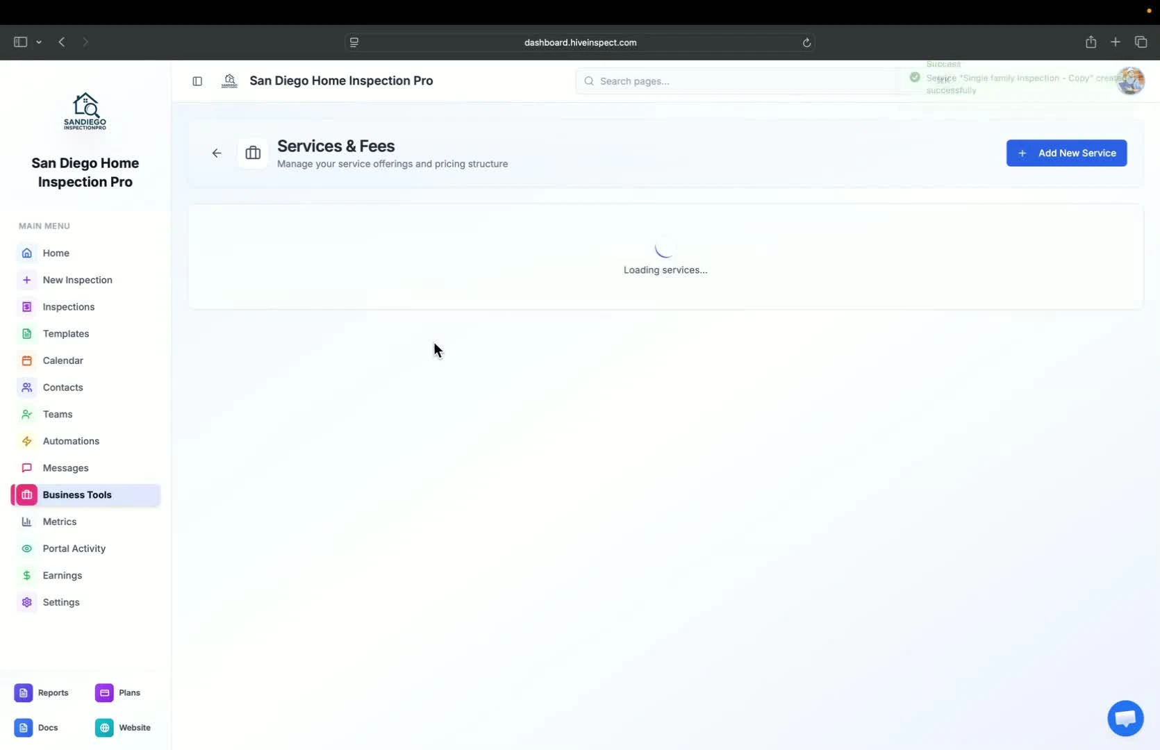 Editing existing services