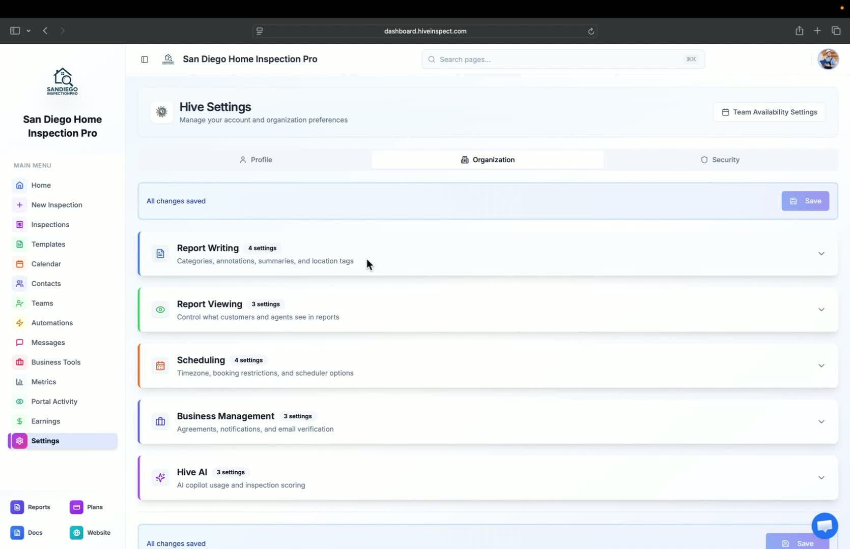 Team Availability - Hive
