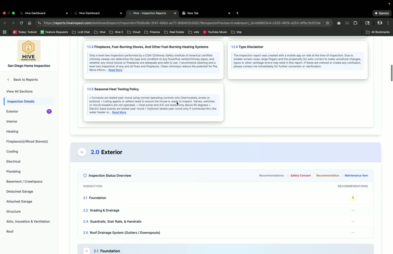 Viewing Contractor Information in Reports in Hive Inspect