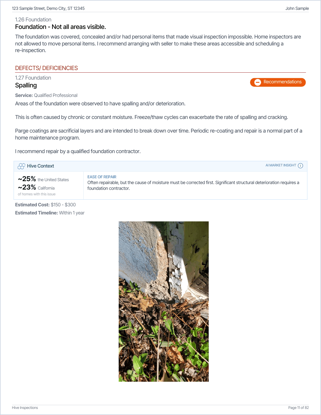 A PDF page with one large photo per row, about two photos on the page