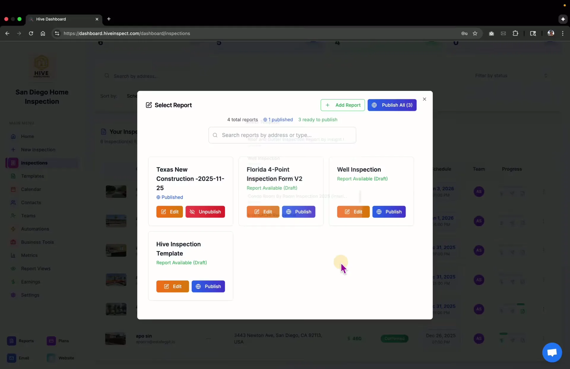 Report preview
