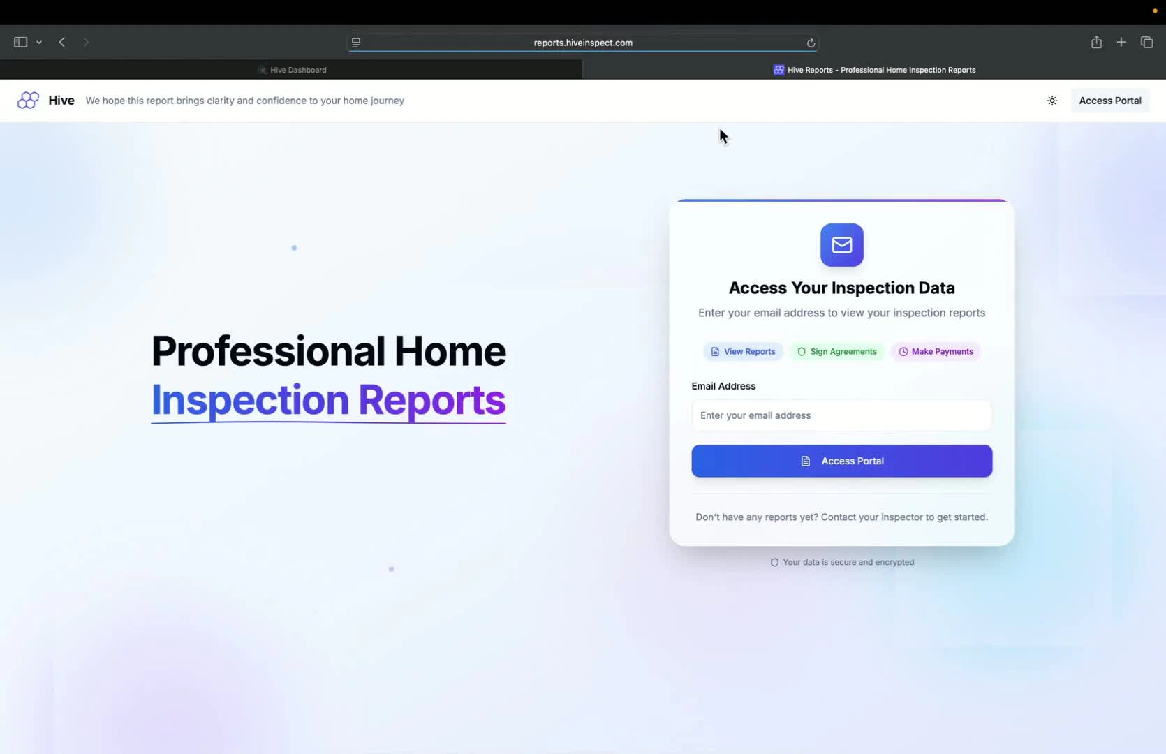 Accessing customer reports portal