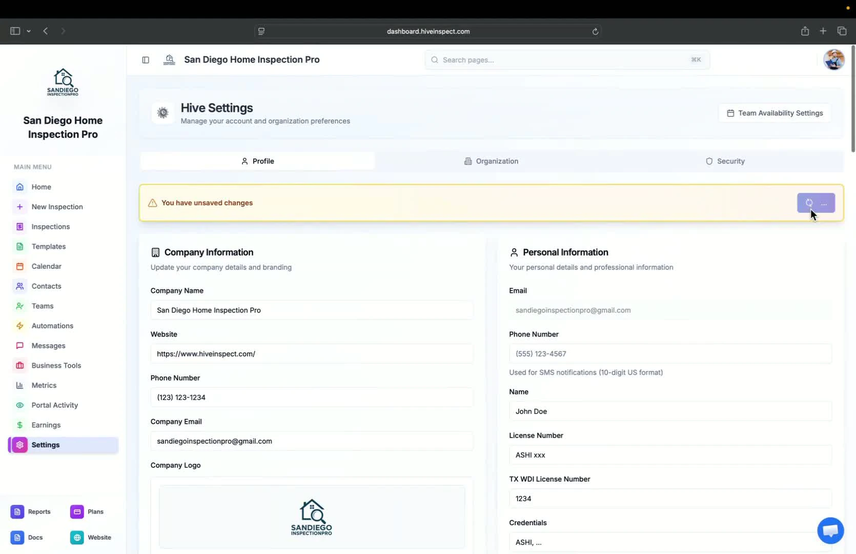Account setup complete
