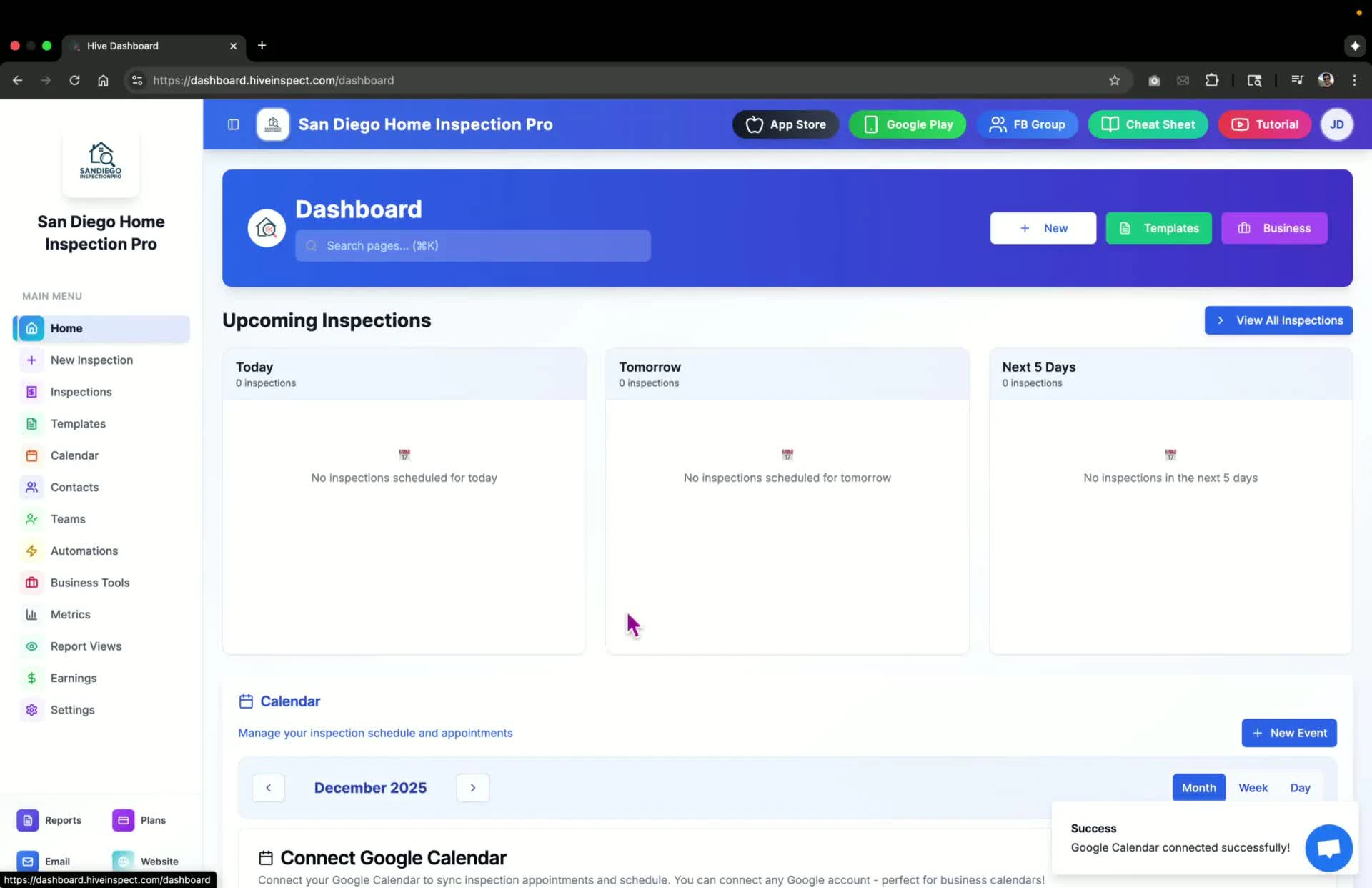 Selecting Gmail account
