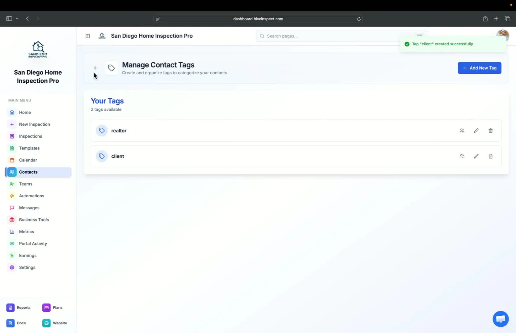 Importing client contacts from CSV
