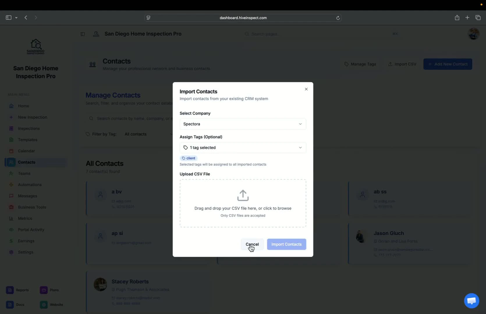 Importing realtor contacts from CSV
