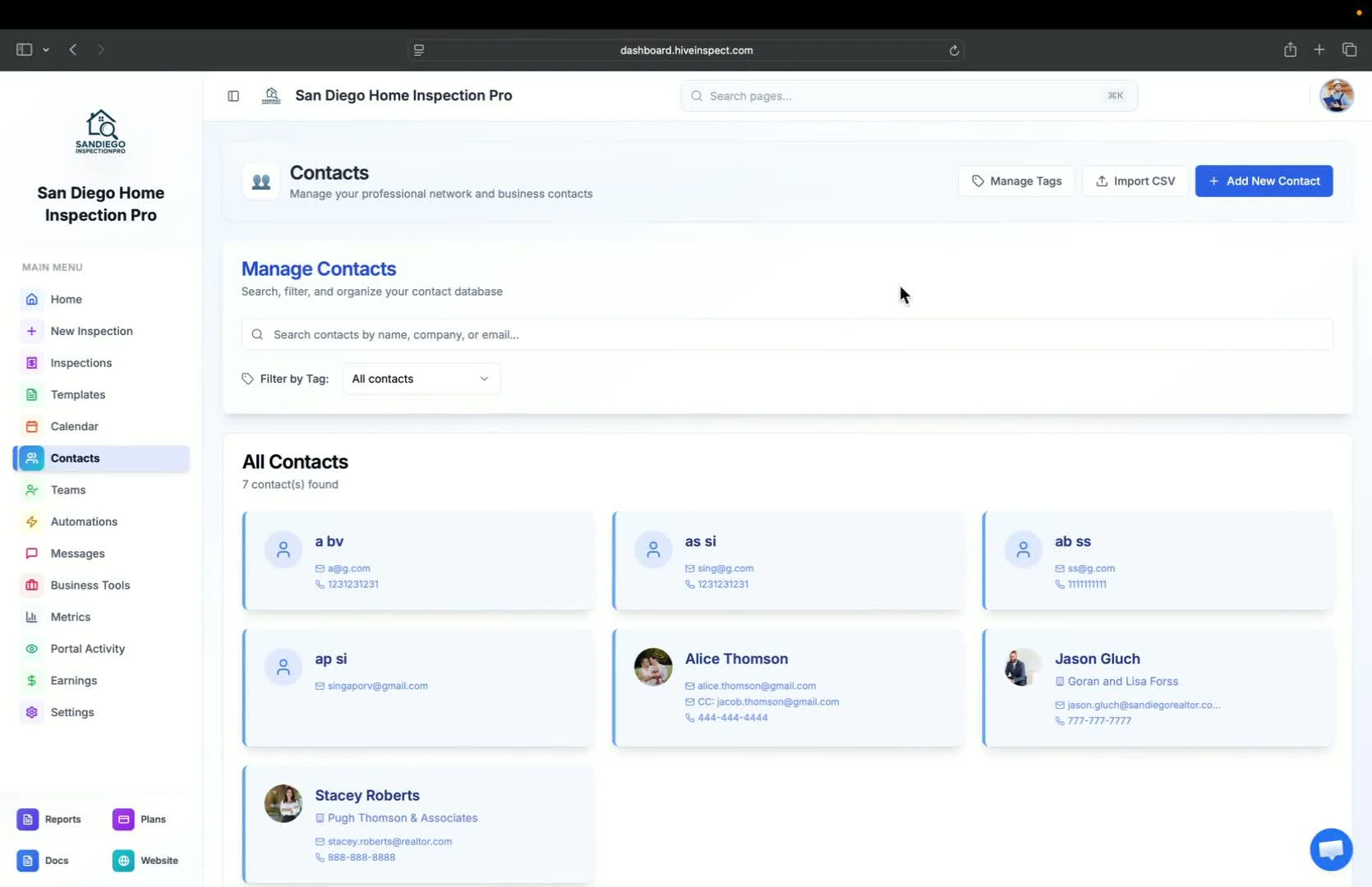 Creating multiple tags for contacts