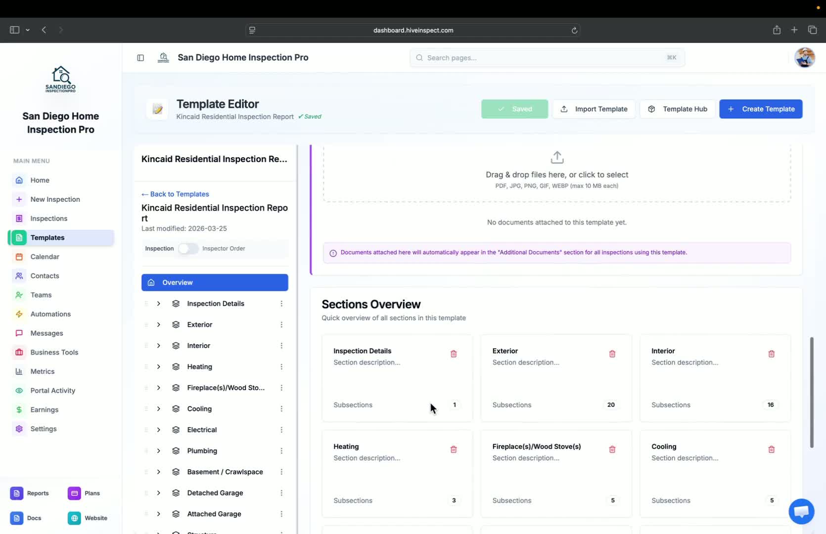 Inspection Templates - Hive