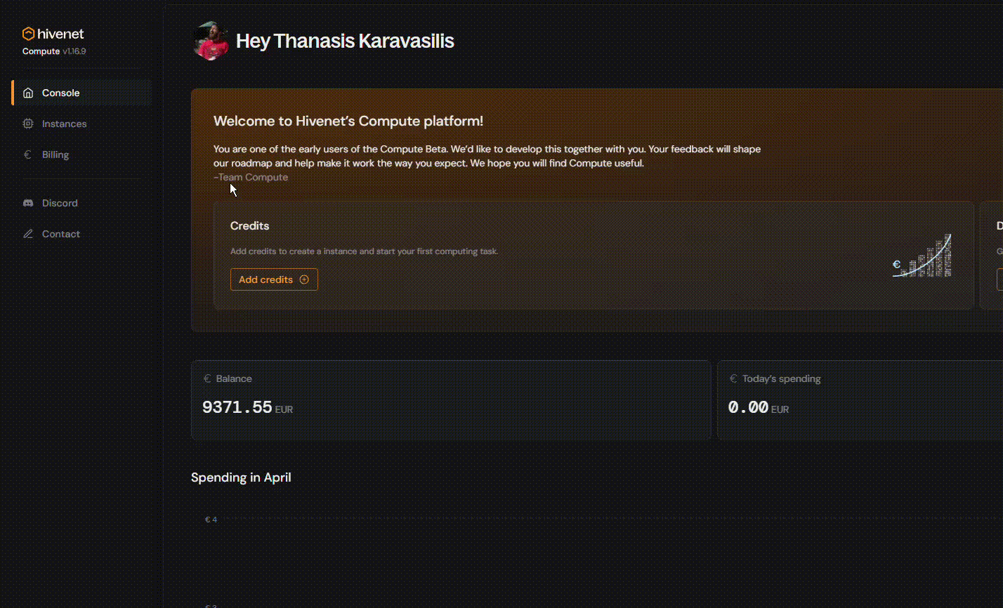 Createinstance Gi