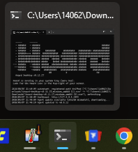Windows taskbar preview showing Hoard is running
