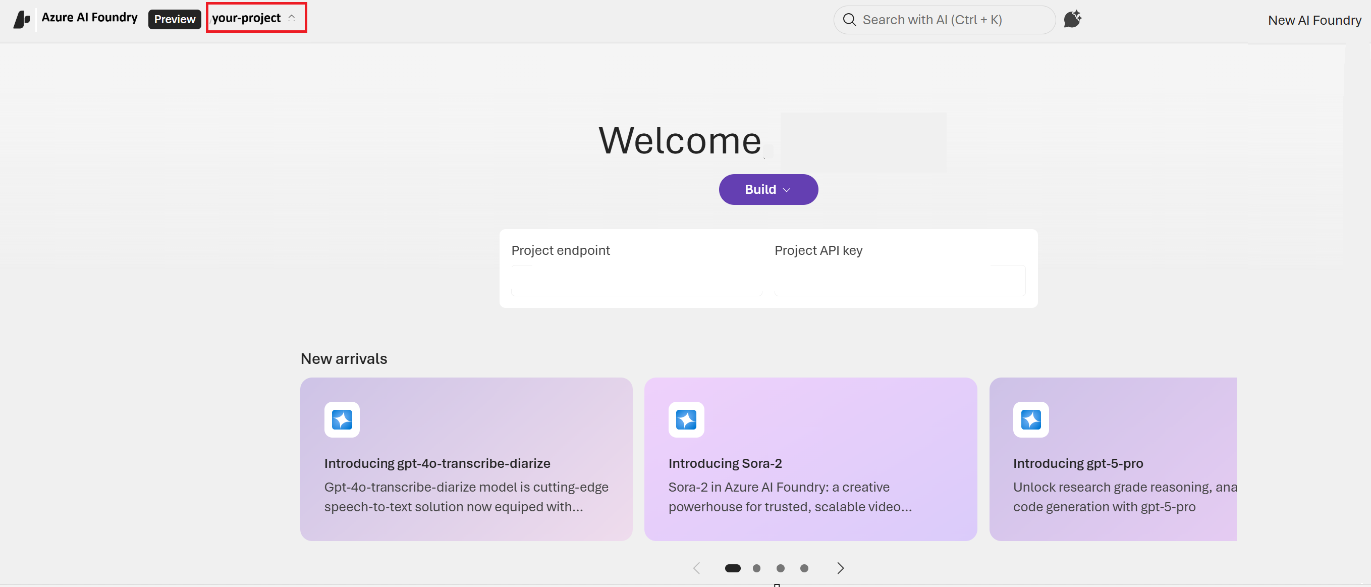 Screenshot of the new Foundry homepage
