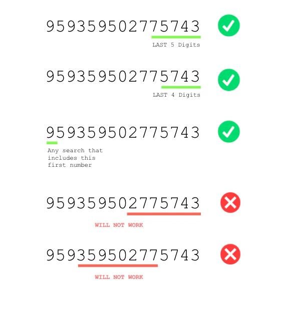 IMEI search examples