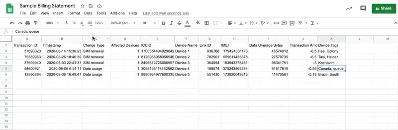 Splitting timestamp into date and time in Google Sheets