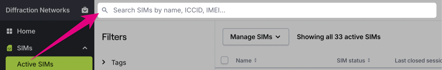 Search bar in navigation