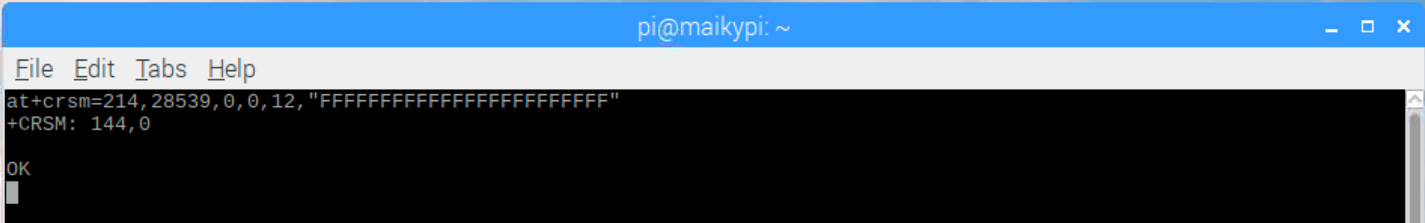 AT+CRSM write showing 24 Fs to clear FPLMN