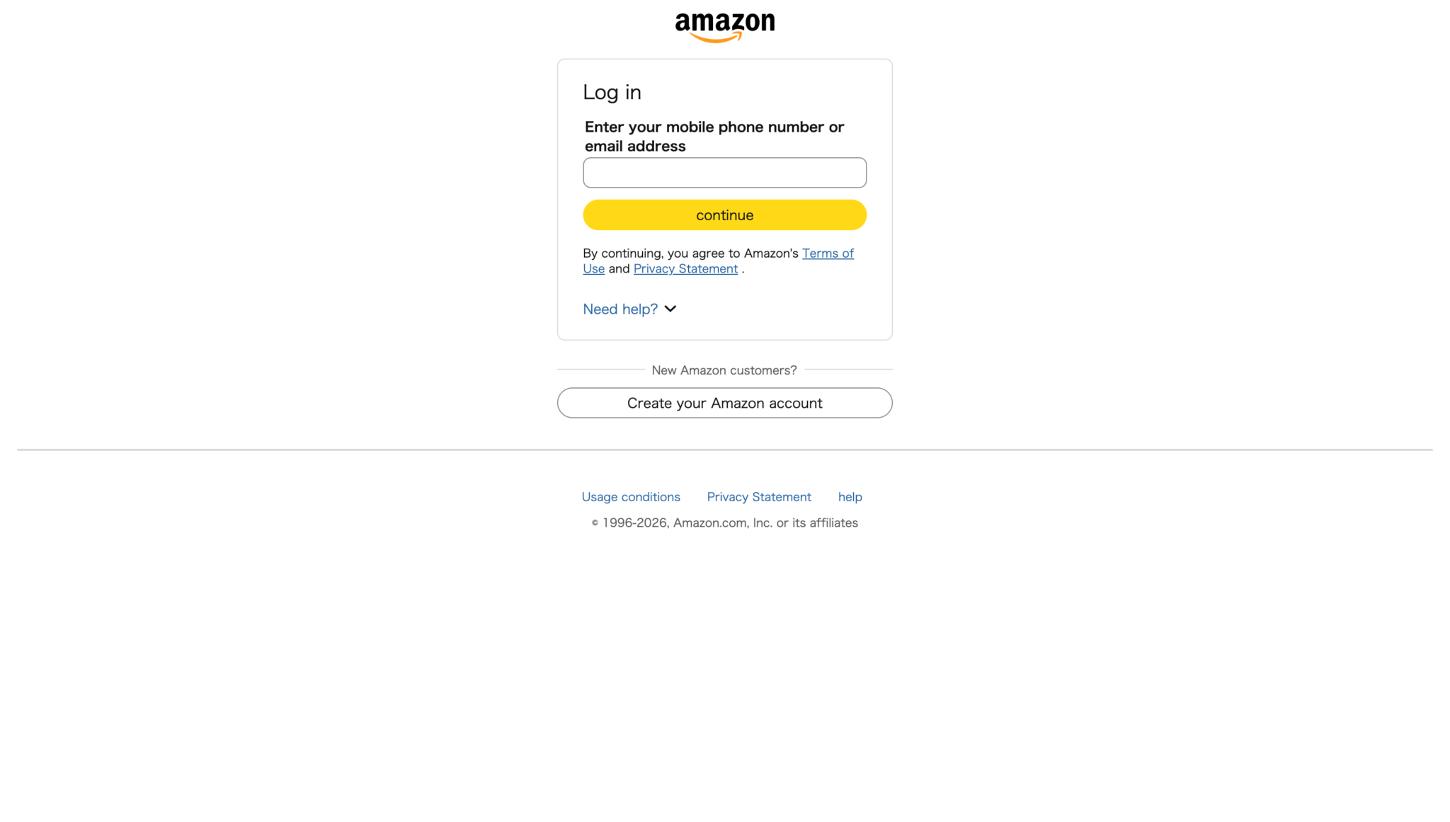 Screenshot: continue authorization on Amazon's login page