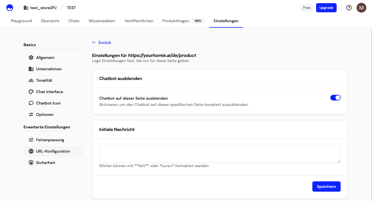 Hide chatbot toggle option