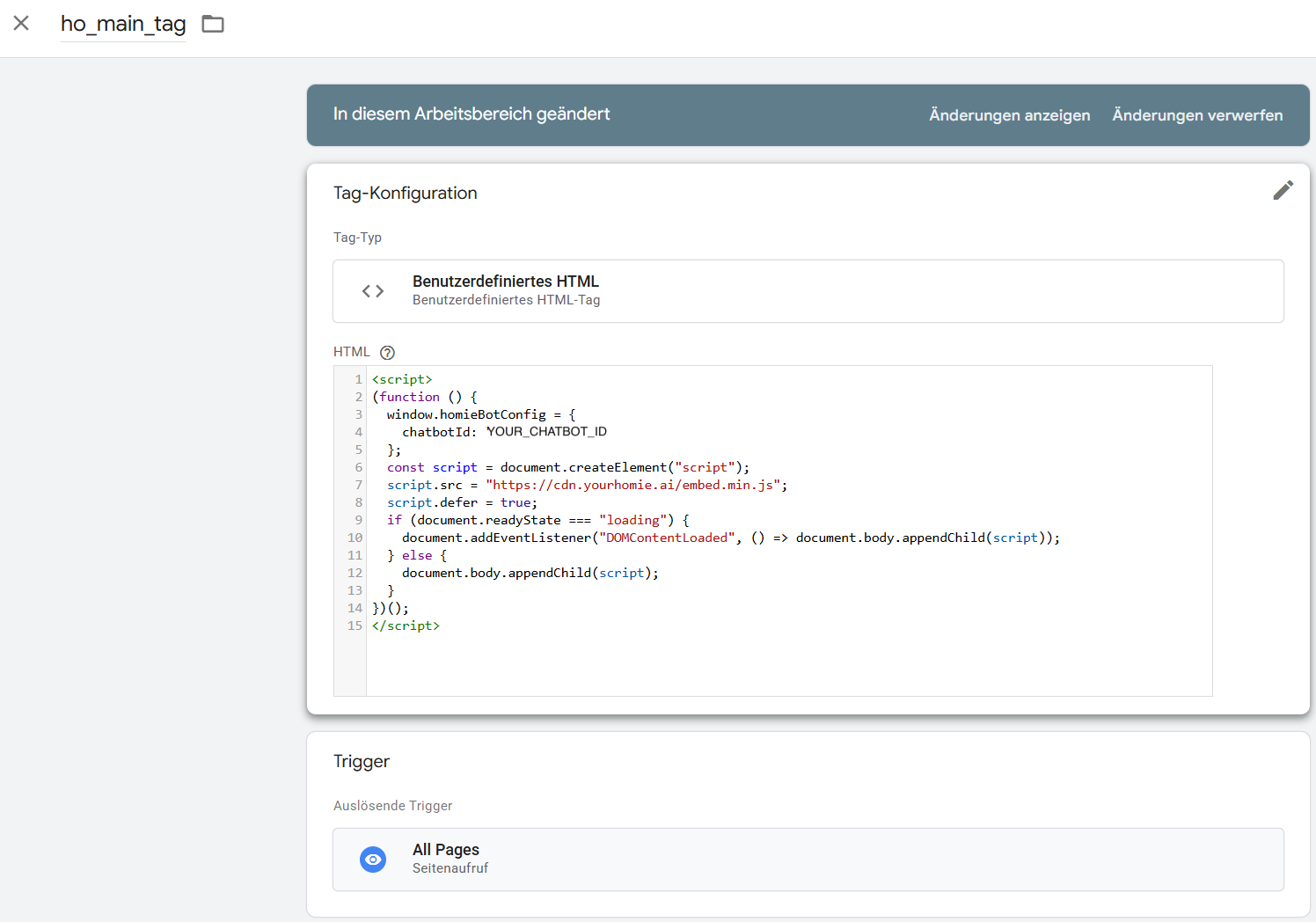 GTM – All Pages trigger