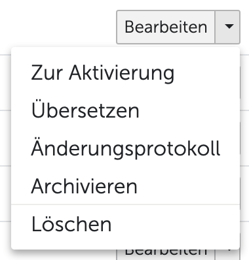 Dropdoen menu DE