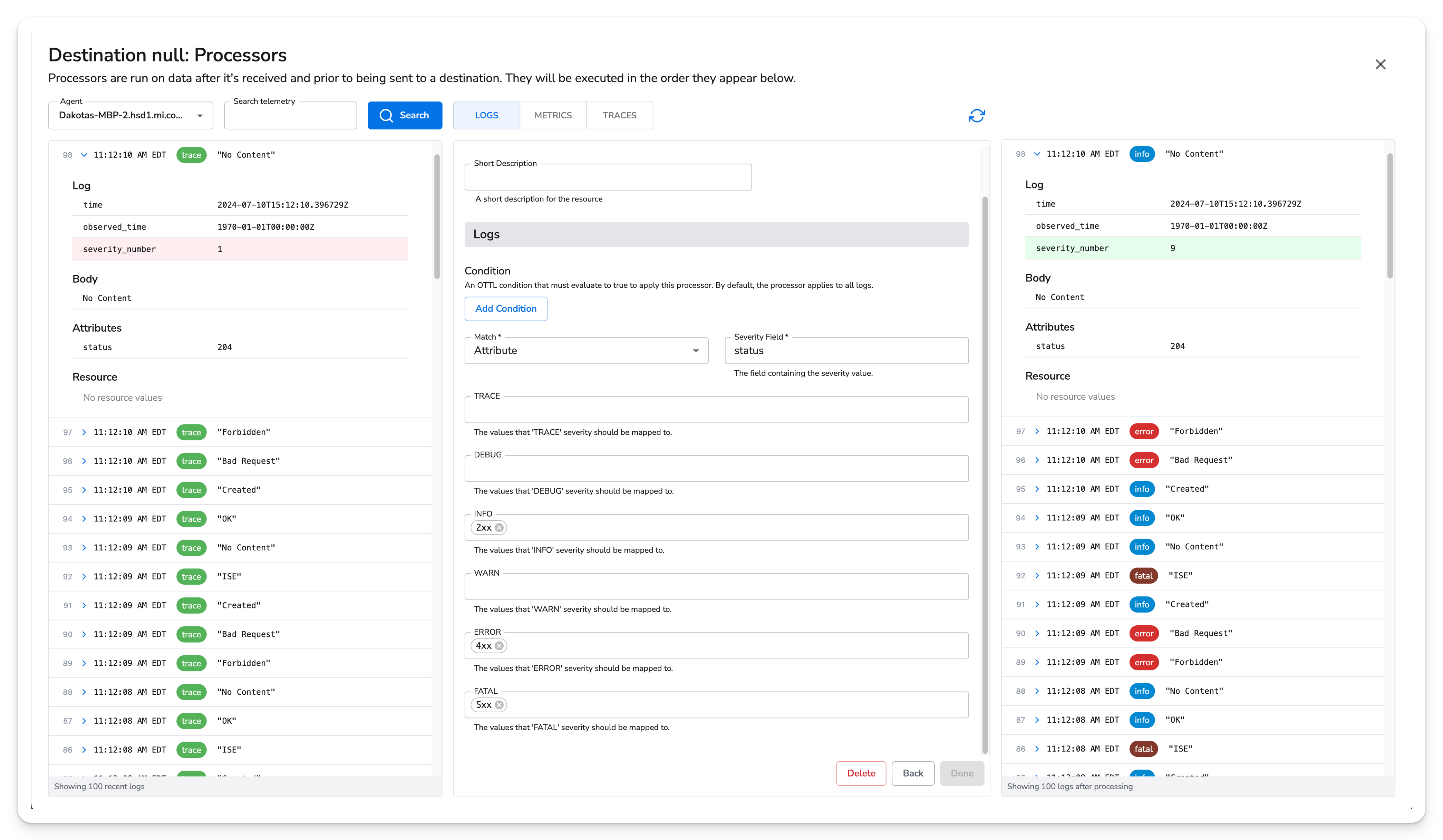 Parse Severity - Honeycomb Docs