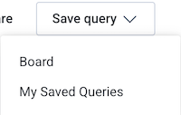 Screenshot of Save Query menu with Board option selected