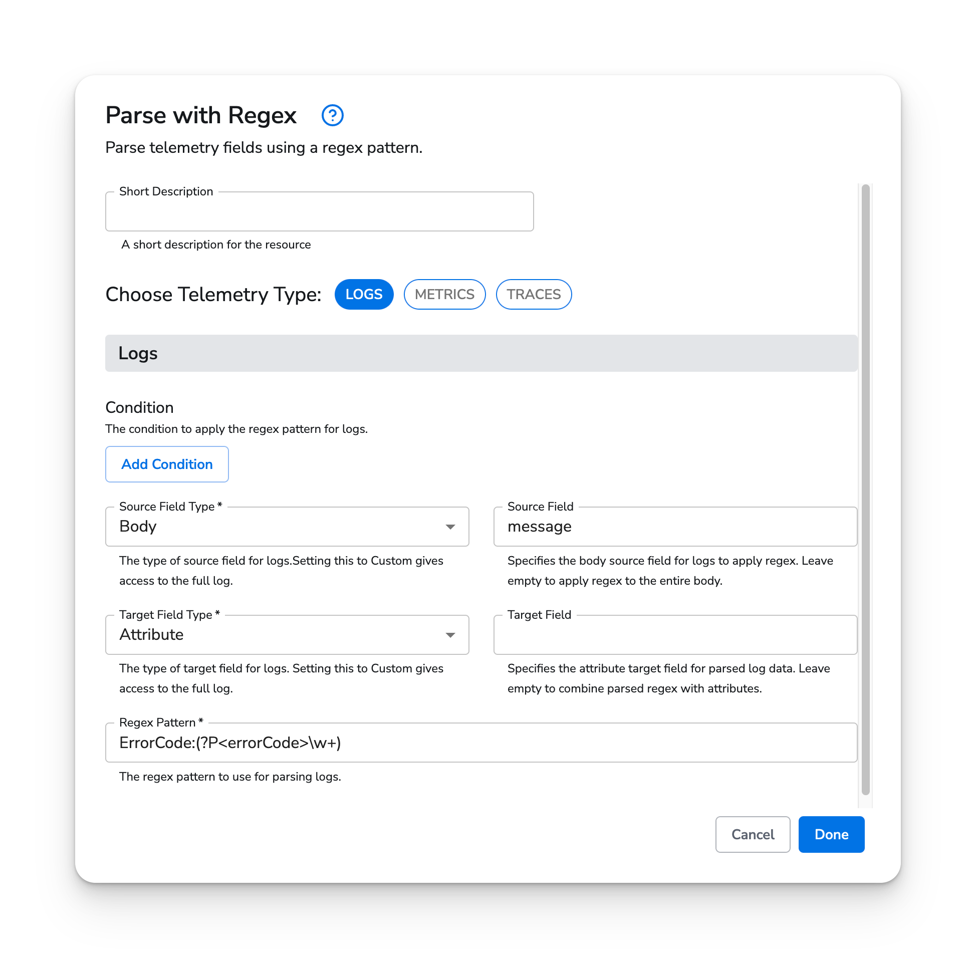 Parse with Regex - Honeycomb Docs