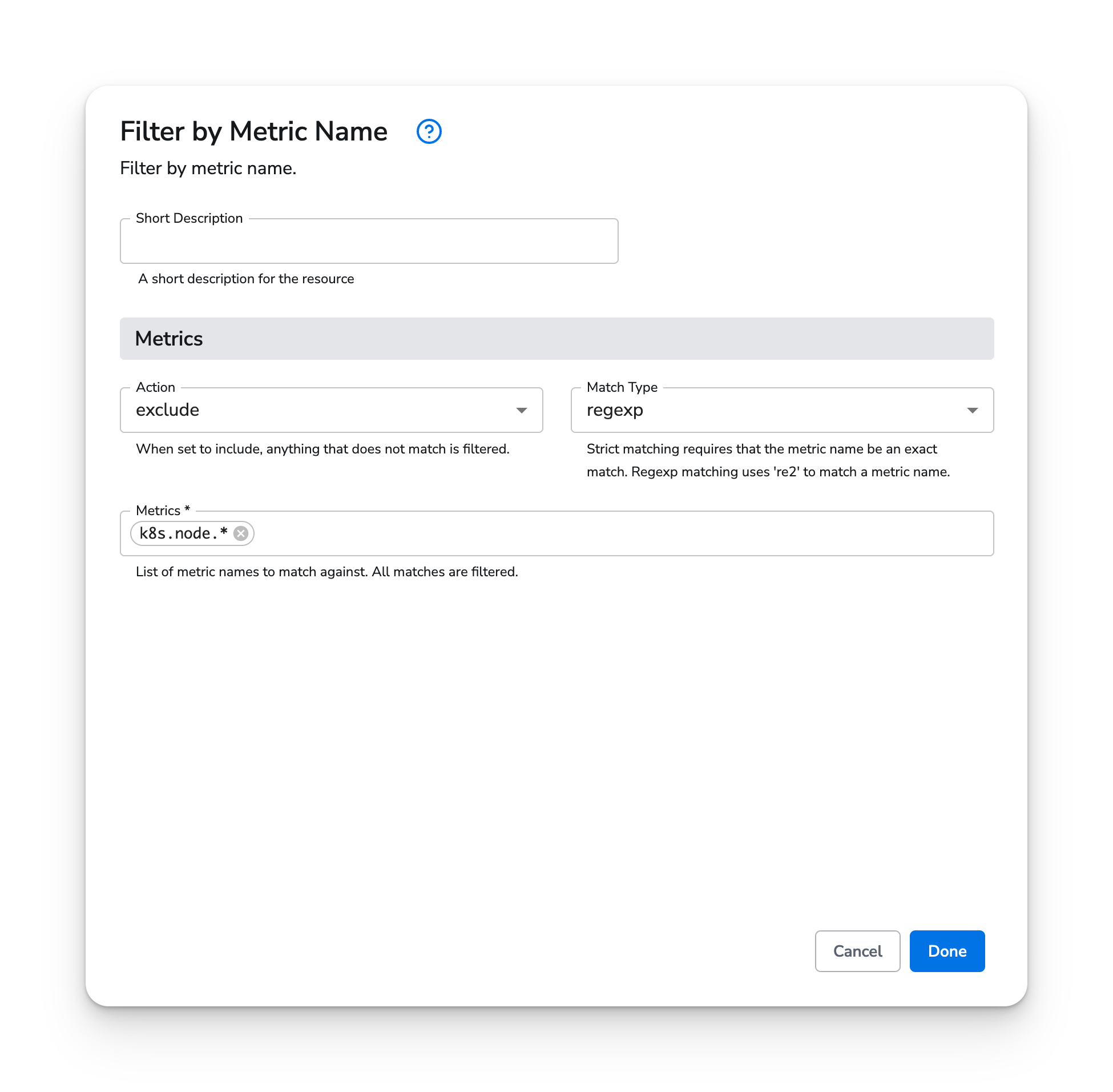 Filter Metric Name - Honeycomb Docs