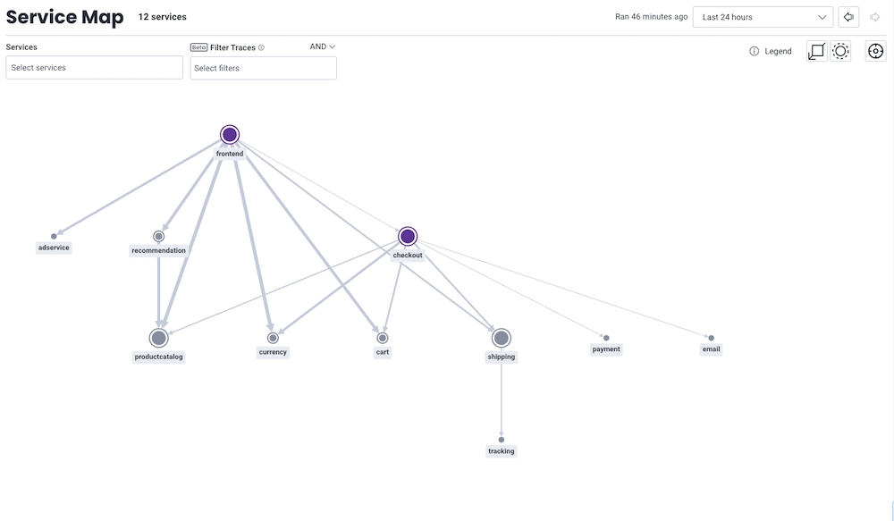 Service Map - Honeycomb Docs