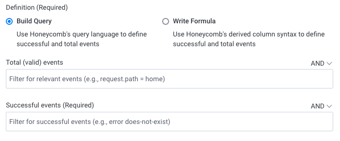 Create a Service Level Indicator (SLI) - Honeycomb Docs