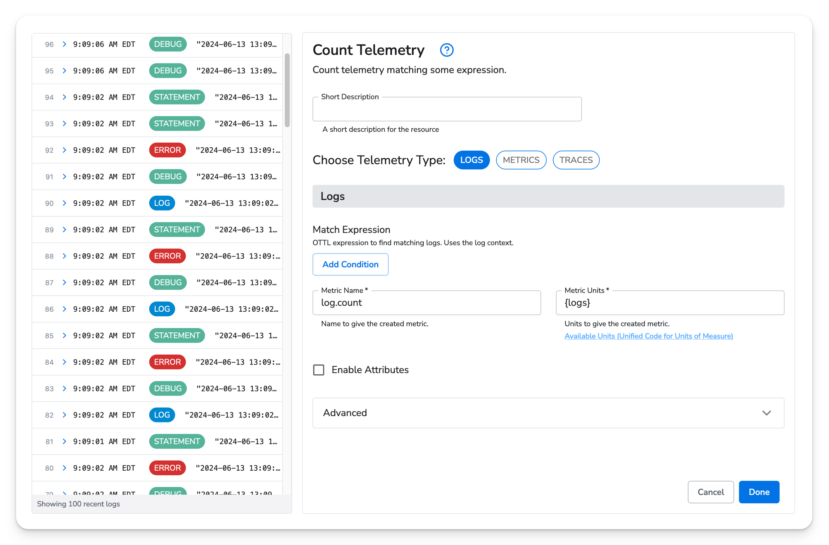Count Telemetry - Honeycomb Docs