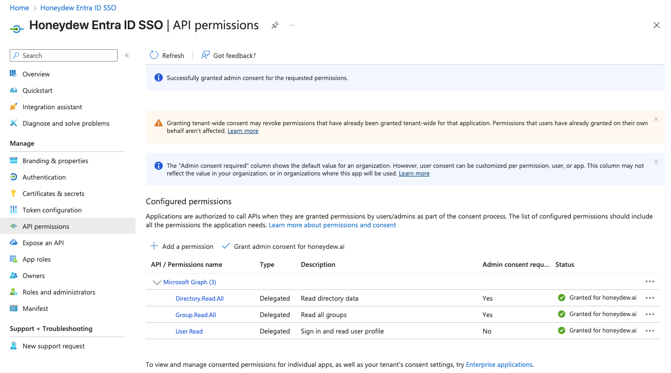 API Permissions