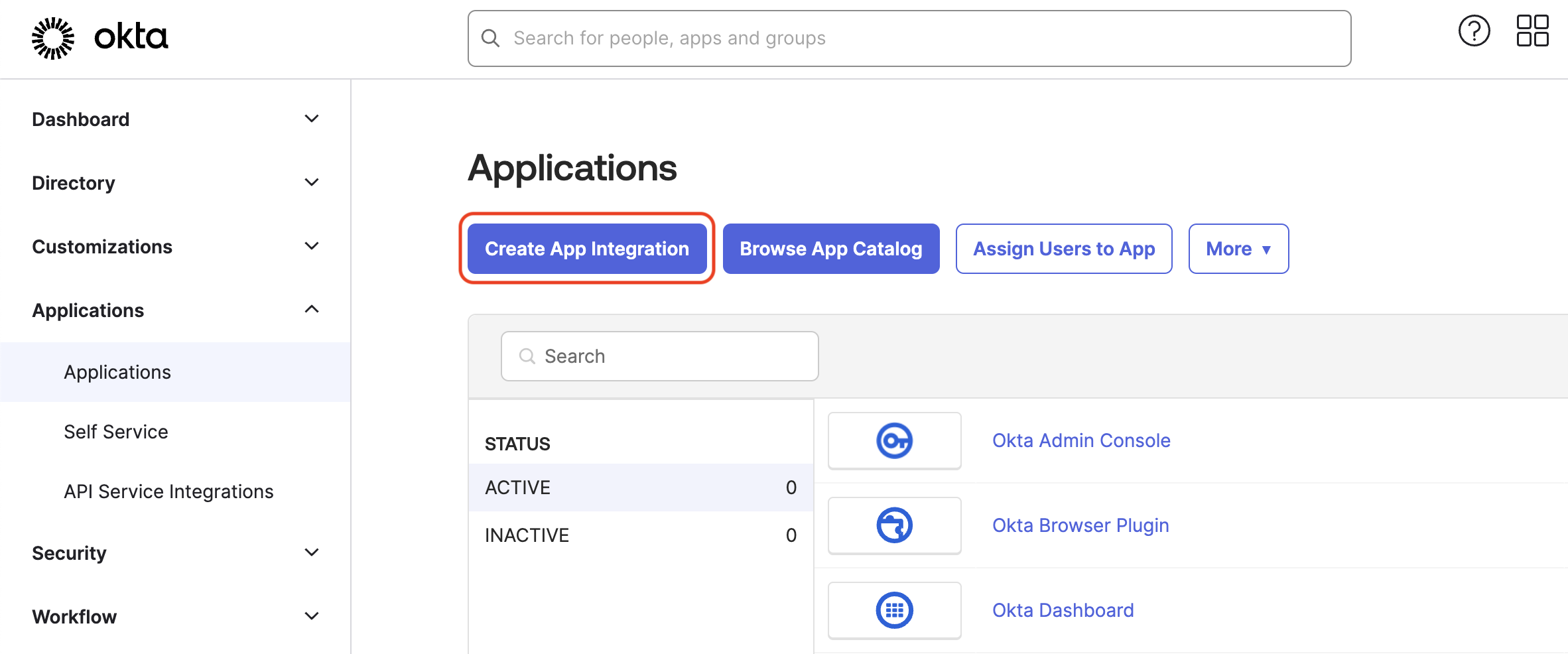 Create App Integration