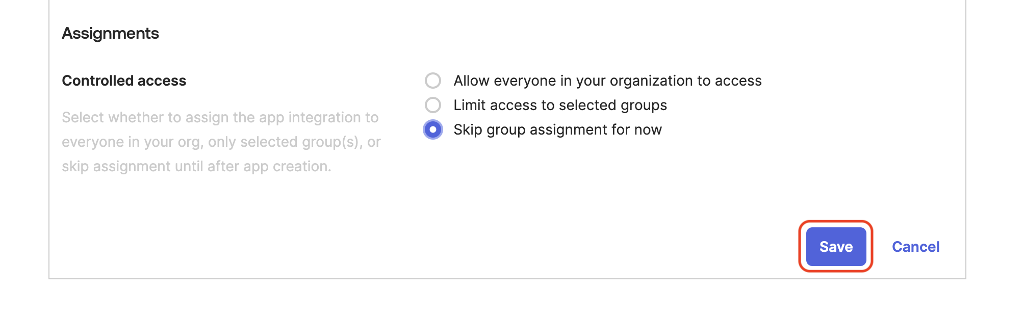 Save App Integration
