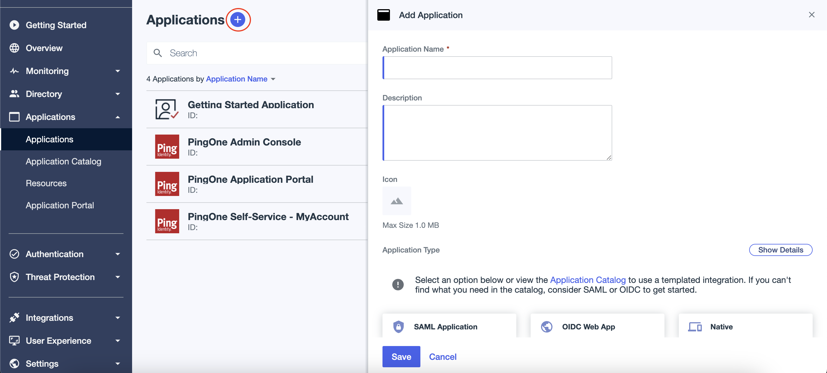 Create New Application
