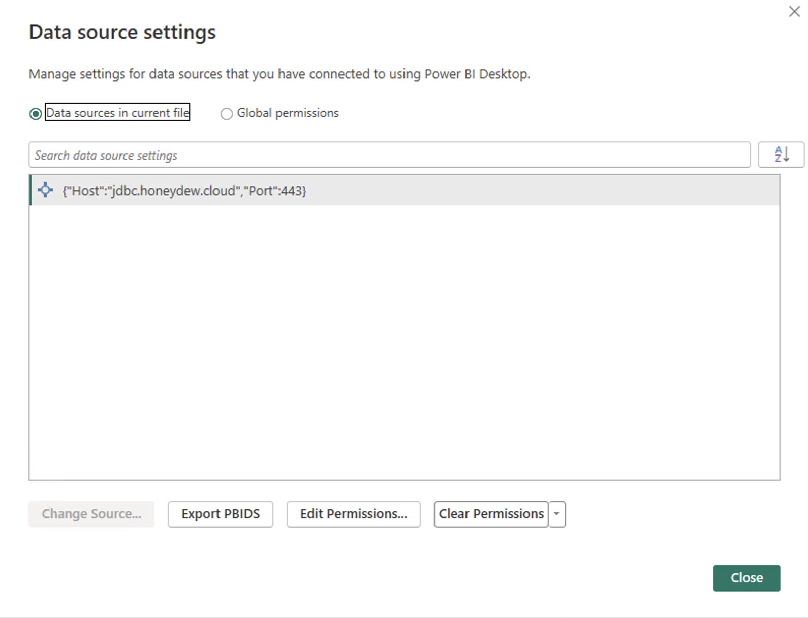 Data Source Settings