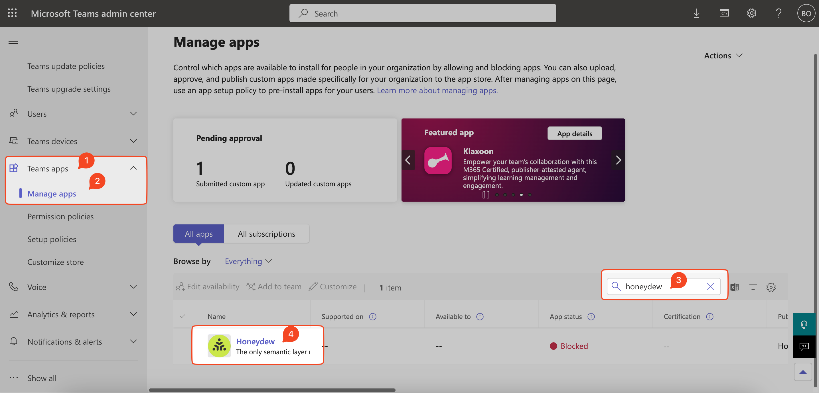 Admin Manage Apps