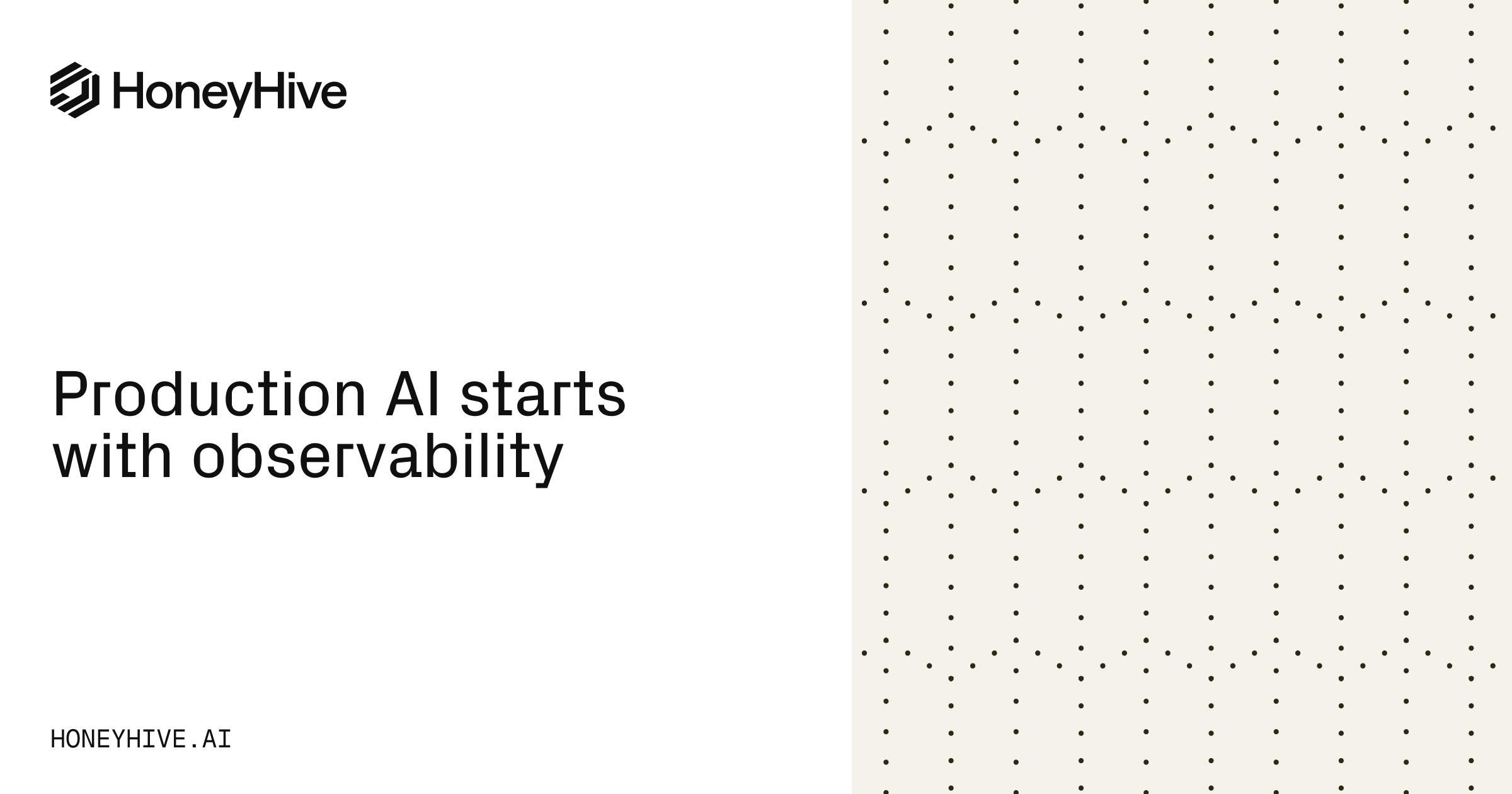 HoneyHive brand banner: Production AI starts with observability.