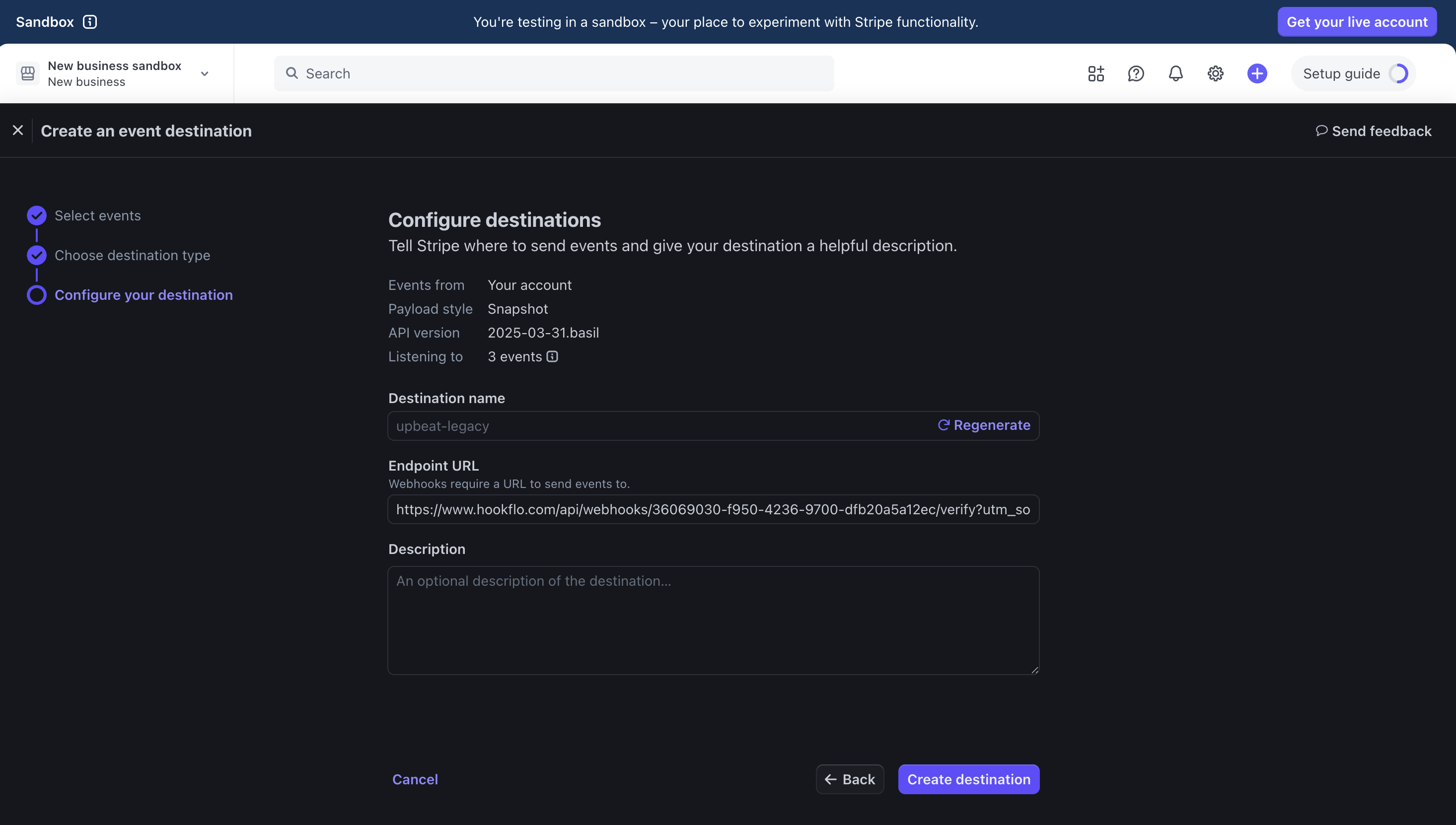 Stripe Webhook Configuration