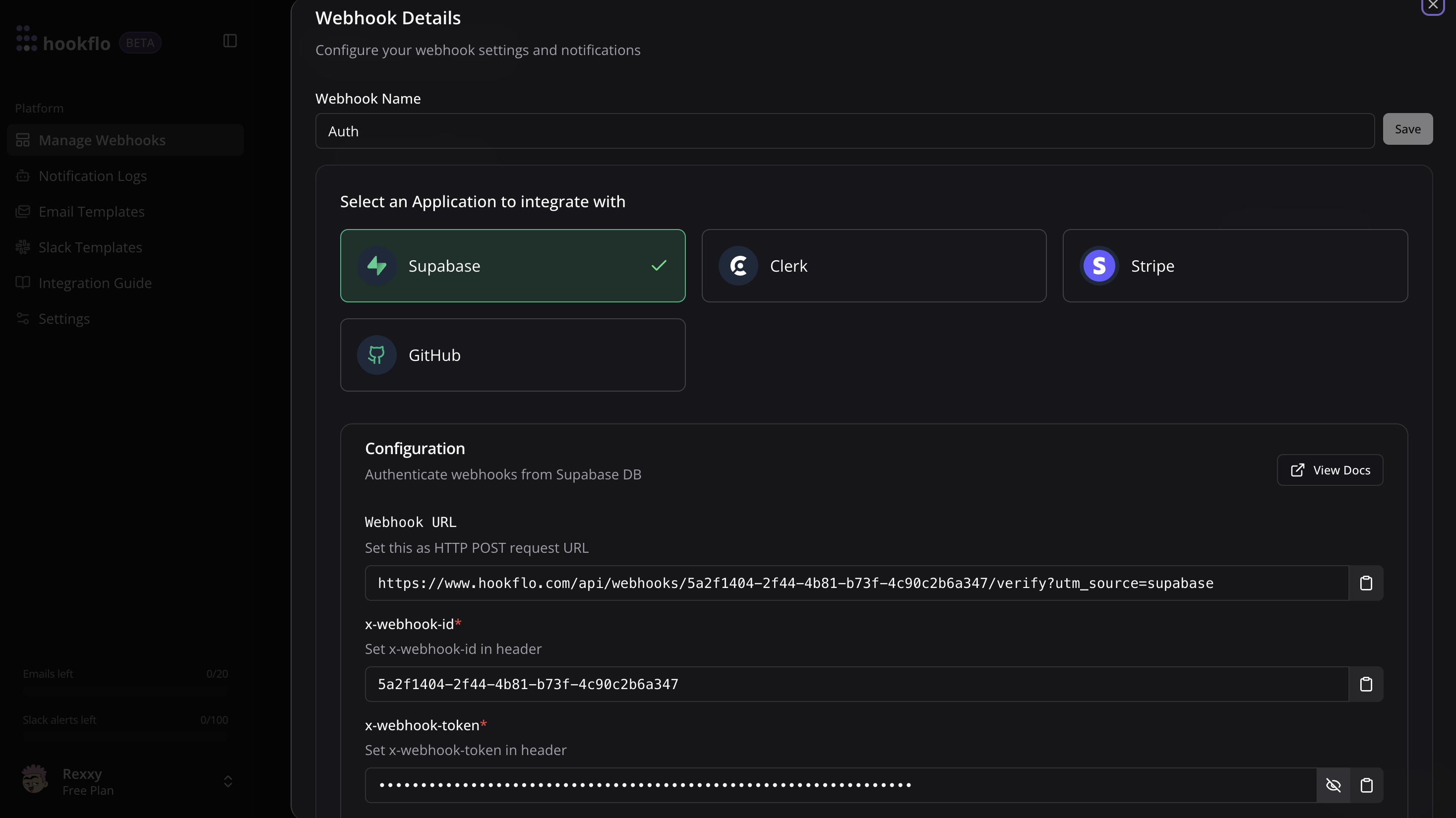 Connection Configuration Panel