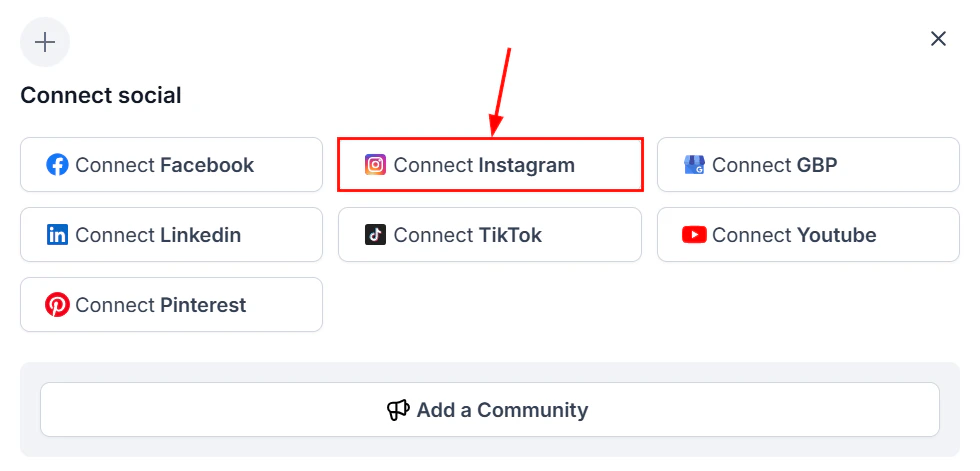 Instagram connection