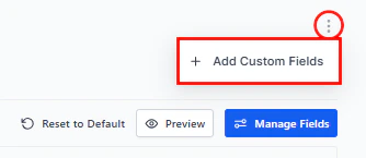 Custom field creation panel
