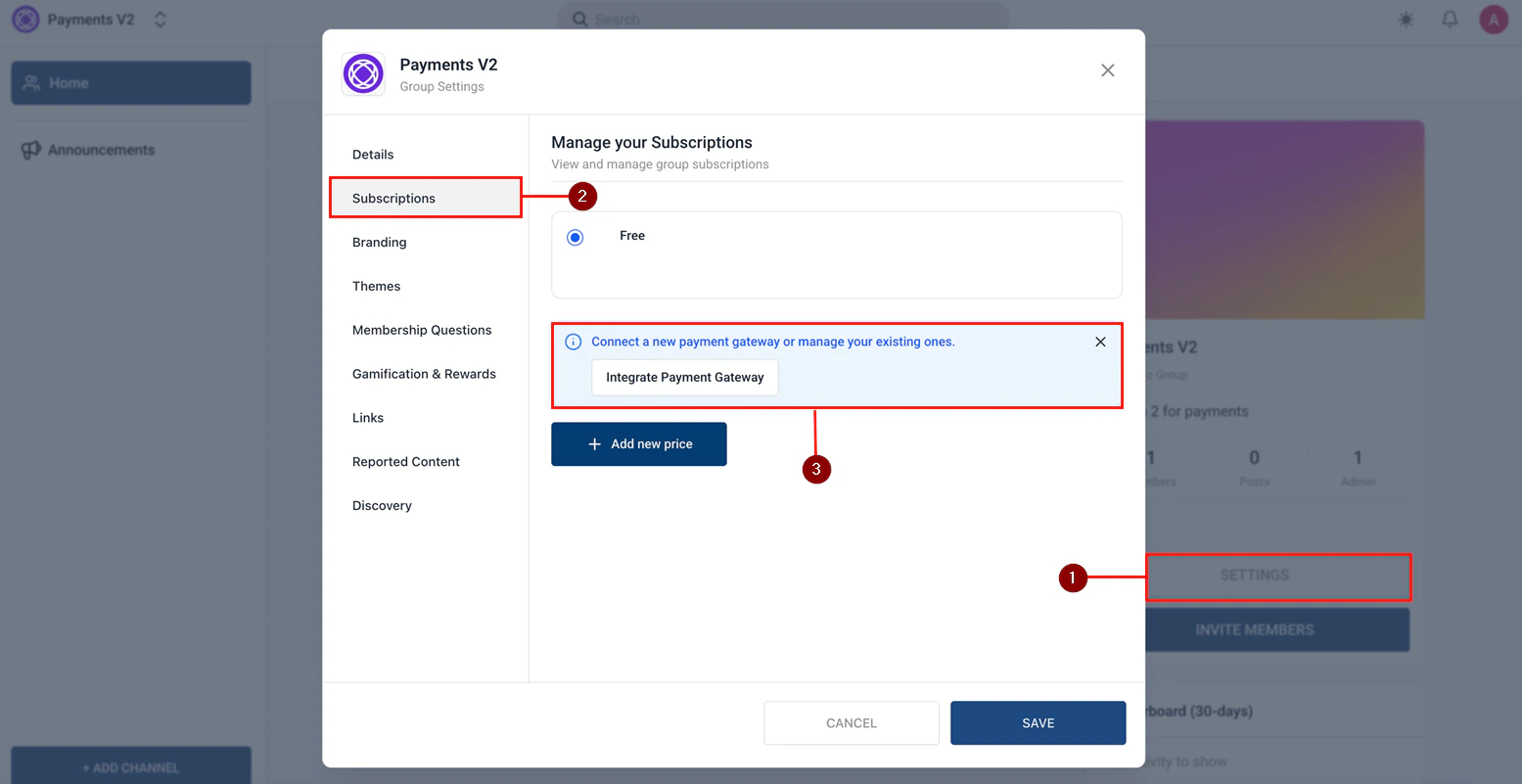 GoKollab Stripe settings