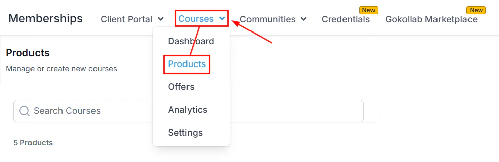 New membership product form