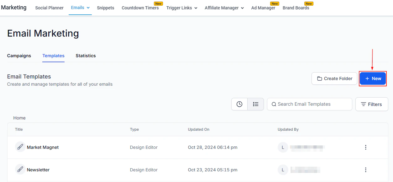 Email template builder