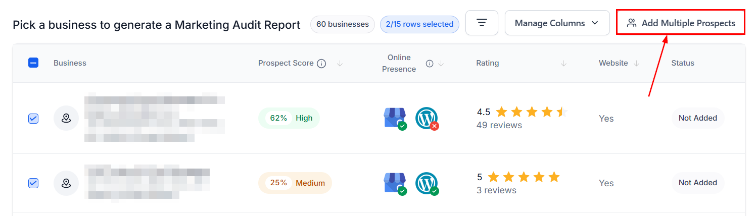 Add Multiple Prospects
