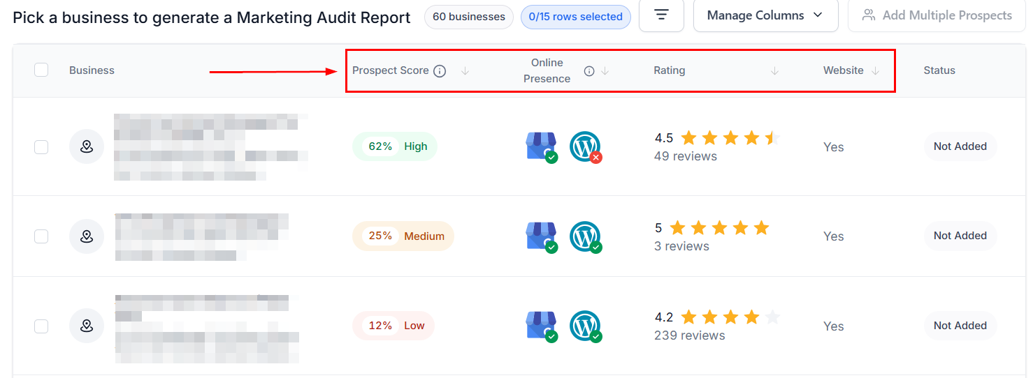 Sort results