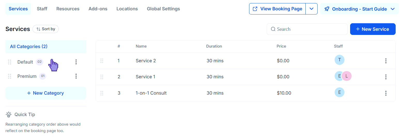 Services V2 categories GIF